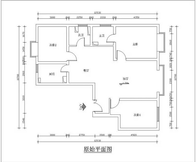 三居 简约 户型图图片来自四川岚庭装饰工程有限公司在109平三居的分享
