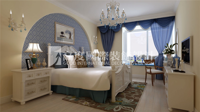 地中海 欧式 美式 简约 田园 混搭 二居 三居 旧房改造 卧室图片来自周楠在中石油小区91平地中海风格设计的分享