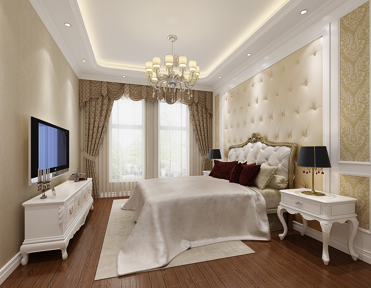 欧式 白领 80后 卧室图片来自天津馨雅装饰在奢华简欧风的分享