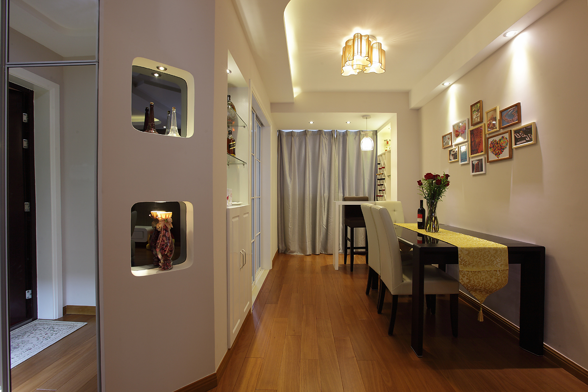 简约 二居 餐厅图片来自实创装饰上海公司在两居室现代温馨风格实景图的分享