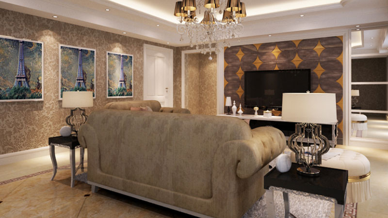 新古典 四居 客厅图片来自高度国际装饰设计集团凌军在金色漫香林270平米新古典风格的分享