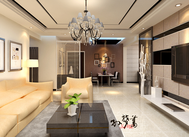 三居 白领 旧房改造 80后 简约 客厅图片来自北京实创大胖在悦山国际-大气港式之家的分享