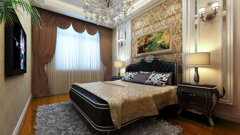 简约 欧式 三居 卧室图片来自高度国际装饰设计集团凌军在华业东方玫瑰157平米简欧风格的分享