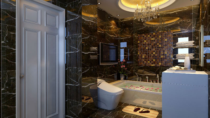 欧式 别墅 卫生间图片来自高度国际装饰设计集团凌军在西山华府200平米欧式风格的分享