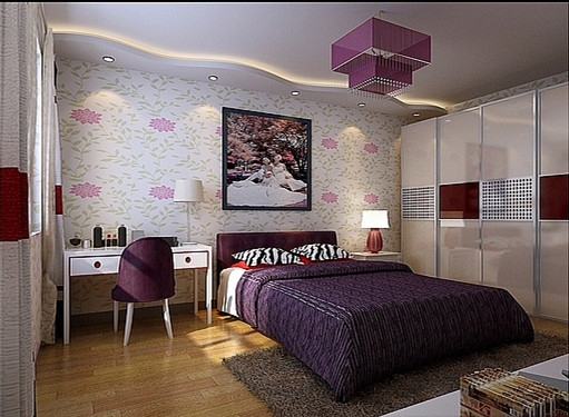 卧室图片来自上海实创-装修设计效果图在89平简约中国红的分享