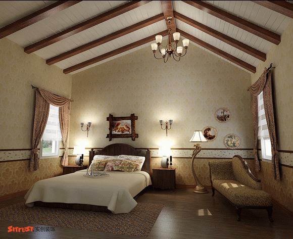 卧室图片来自上海实创-装修设计效果图在280平别墅的分享