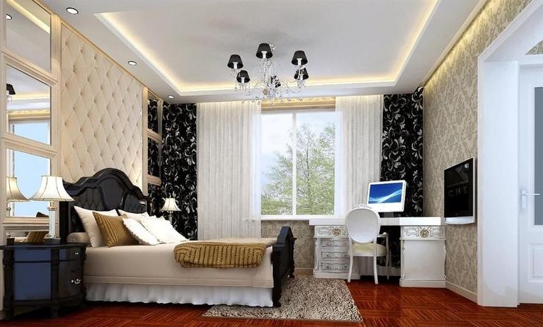 欧式 三居 卧室图片来自亚光亚装饰在中国铁建国际城 三居室 简欧风情的分享