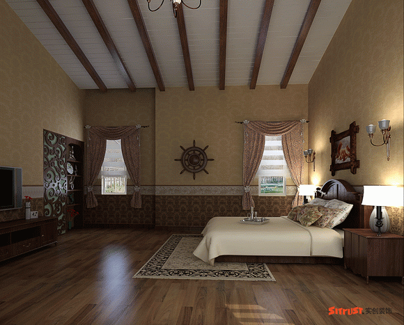 卧室图片来自上海实创-装修设计效果图在280平别墅的分享