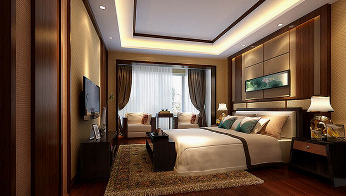 中式 简约 卧室图片来自北京轻舟装饰公司在领秀翡翠山的分享