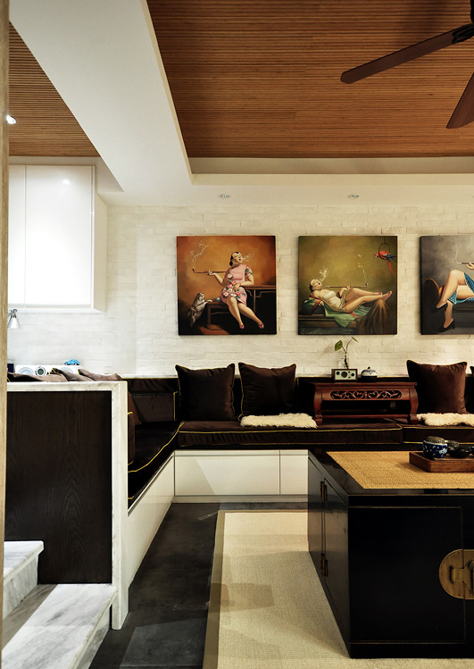 客厅图片来自家装大管家在活色生香 102平现代时尚3居室的分享