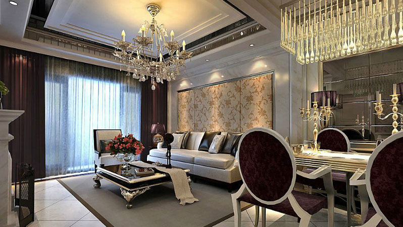 欧式 三居 客厅图片来自高度国际装饰设计集团凌军在世华泊郡130平米欧式风格的分享