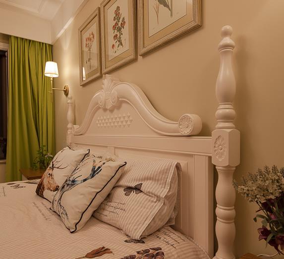 美式 清新 三居 自然 小资 卧室图片来自佰辰生活装饰在小美式小情调三室两厅的分享