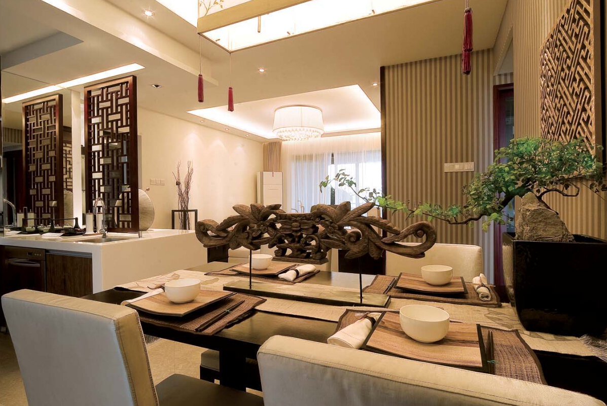 餐厅图片来自紫禁尚品国际装饰高晓媛在北京华贸城中式风格案例的分享