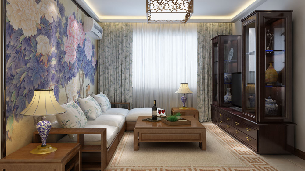 简约中式 三居 客厅图片来自高度国际装饰设计集团凌军在丽泽景园129平米简约中式的分享