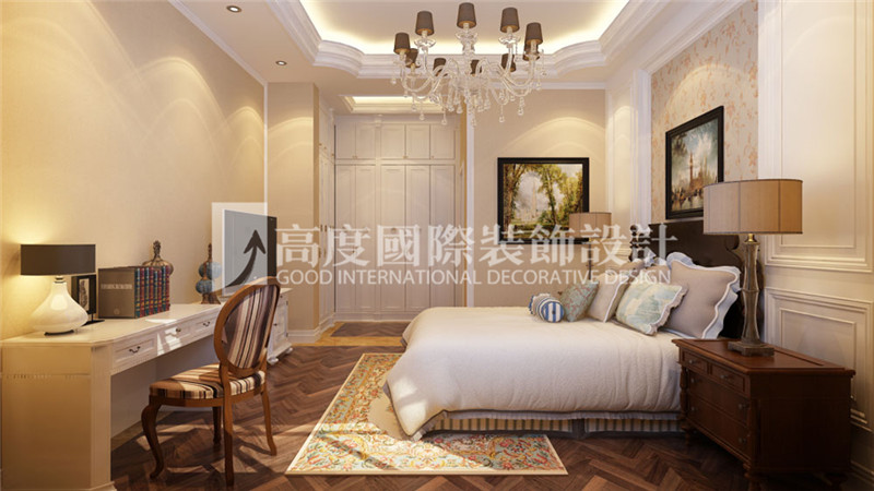 卧室图片来自北京高度国际装饰设计在河北玉田别墅360平新古典风格的分享