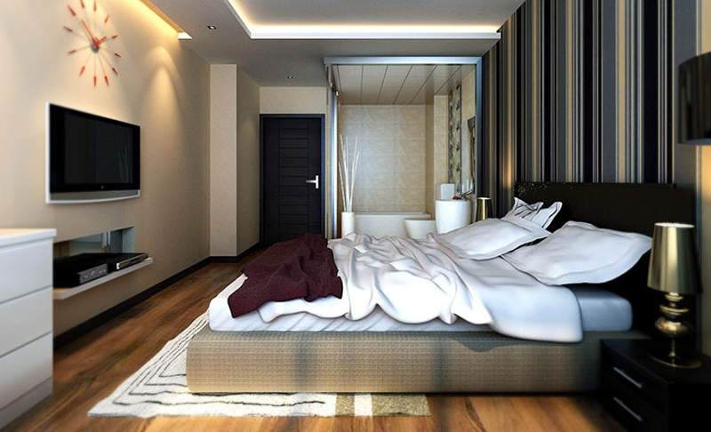 简约 四居 白领 收纳 80后 卧室图片来自实创装饰百灵在温馨舒适装修170平米金鹰国际的分享
