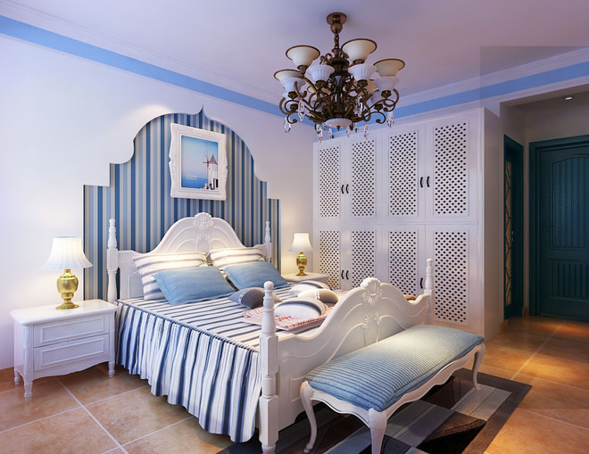 三居 地中海 新理想花园 卧室图片来自实创装饰晶晶在新理想花园115平地中海浪漫设计的分享