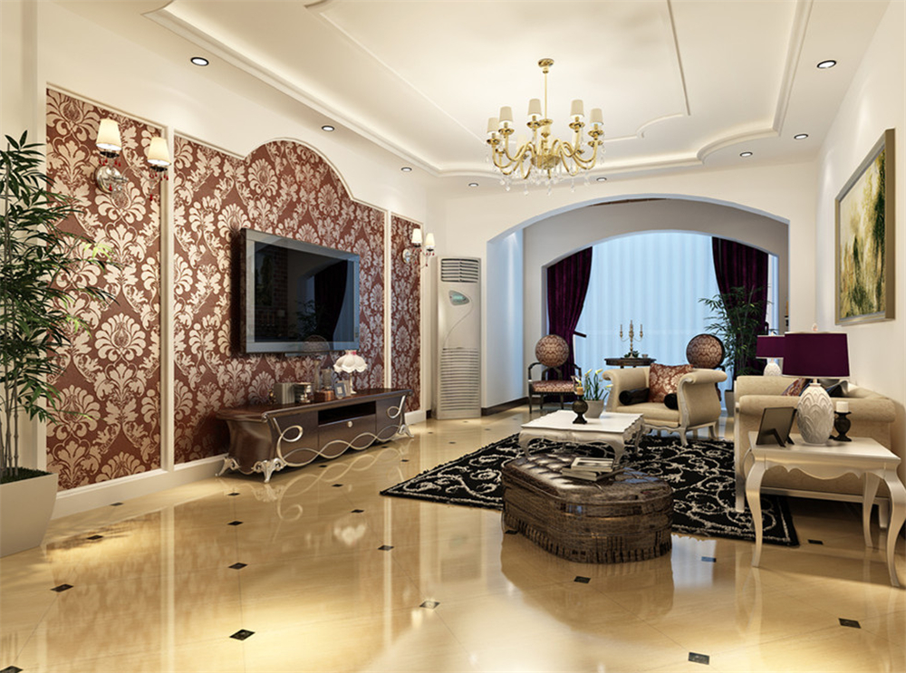 欧式 三居 白领 收纳 80后 小资 客厅图片来自实创装饰完美家装在领秀慧谷158平简欧风格案例赏析的分享