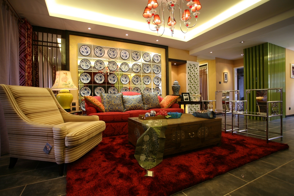 中式风格 别墅 客厅图片来自紫禁尚品装饰孟莹在中式风格-世茂萨拉曼卡的分享