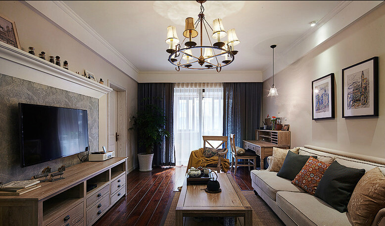 二居 简约 美式 客厅图片来自百合居装饰工程有限公司在简约美式的分享