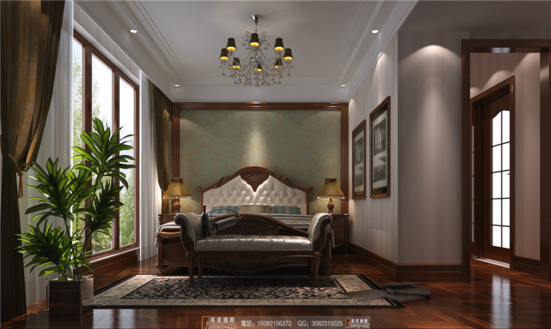 高度国际 卧室图片来自成都高端别墅装修瑞瑞在260平米简欧-成都高度国际的分享