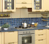 在厨房设计上，大多为简单的直线，横平竖直，减少了不必要的装饰线条，用简单的直线强调空间的开阔感，而且简约风格橱柜讲求功能至上，形式服从功能。