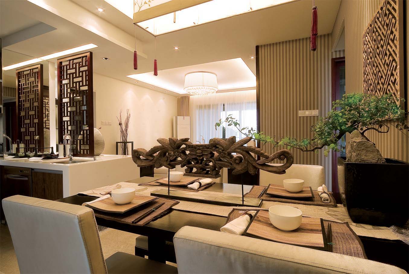中式风格 三居 餐厅图片来自紫禁尚品装饰孟莹在中式风格_远铭悦世家的分享