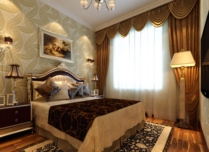 欧式 四居 白领 保利拉菲 卧室图片来自实创小莹在【实创装饰】欧式诠释奢华天堂的分享