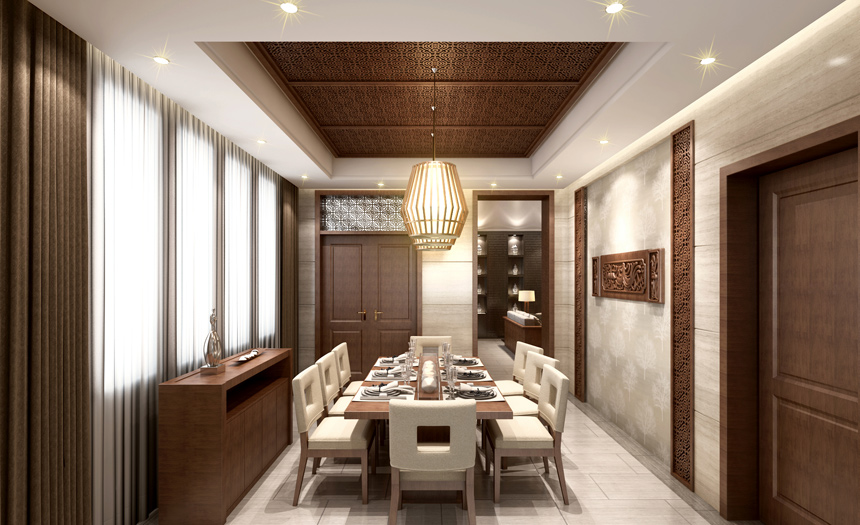 别墅 中式 碧桂园 奢华 餐厅图片来自武汉实创装饰在中式内涵的空间承载的分享
