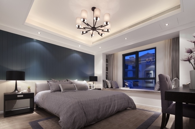 卧室图片来自周楠在130平现代风格大气优雅之家的分享