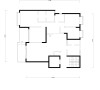 招商海月 10栋D户型图原始结构图 4房2厅2卫 143m²
