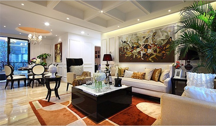 日升装饰 客厅图片来自装修设计芳芳在117平欧式典雅三房两厅的分享