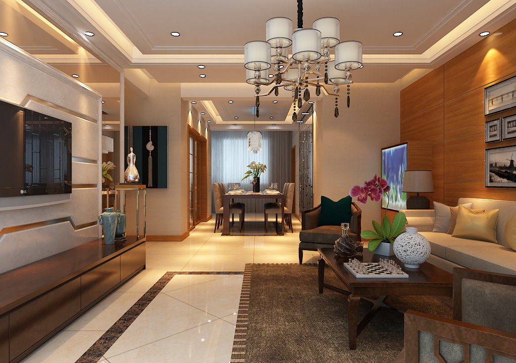 港式 三居室 白领 客厅图片来自百家装饰小帅在信达尚城 137平港式风格的分享
