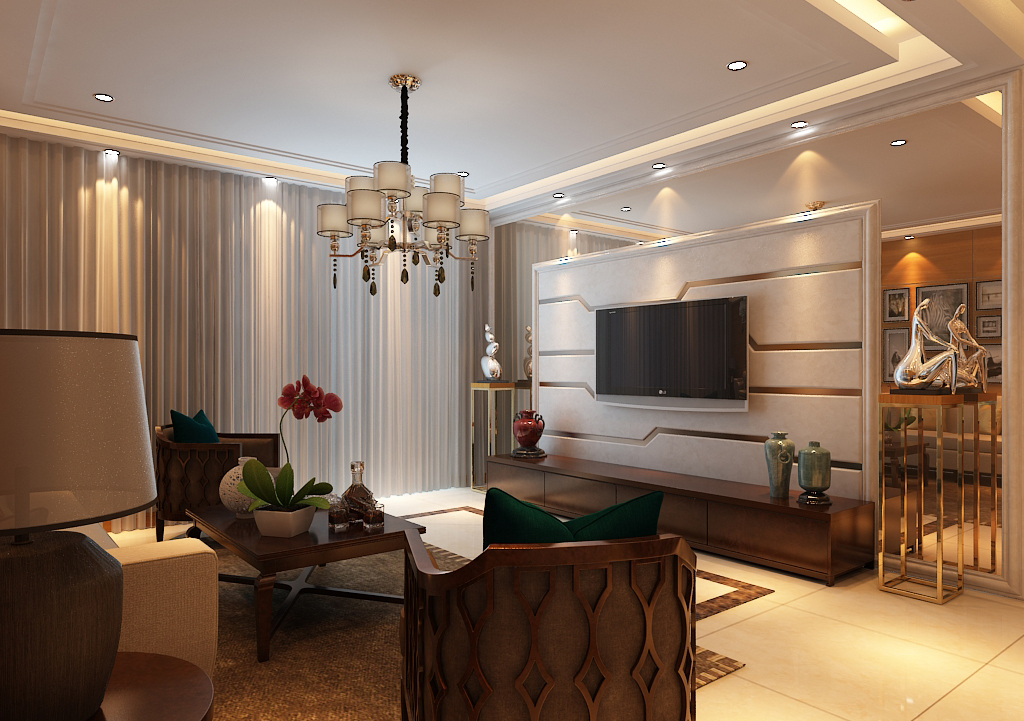 港式 三居室 白领 客厅图片来自百家装饰小帅在信达尚城 137平港式风格的分享