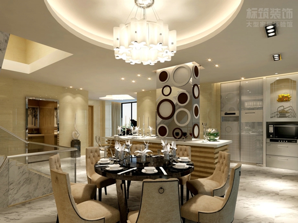 混搭 别墅 小资 餐厅图片来自四川标筑装饰公司在精美混搭风格的分享