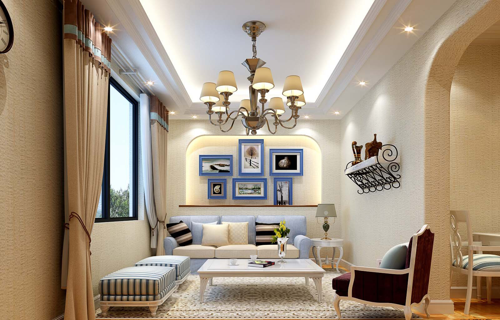 客厅图片来自别墅装修设计yan在龙湖·双珑原著清新豪宅的分享