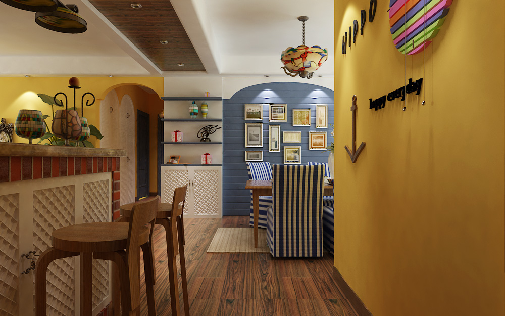 地红海风格 中铁国际 三居 别墅装修 餐厅图片来自别墅装修设计--Hy在地中海的分享