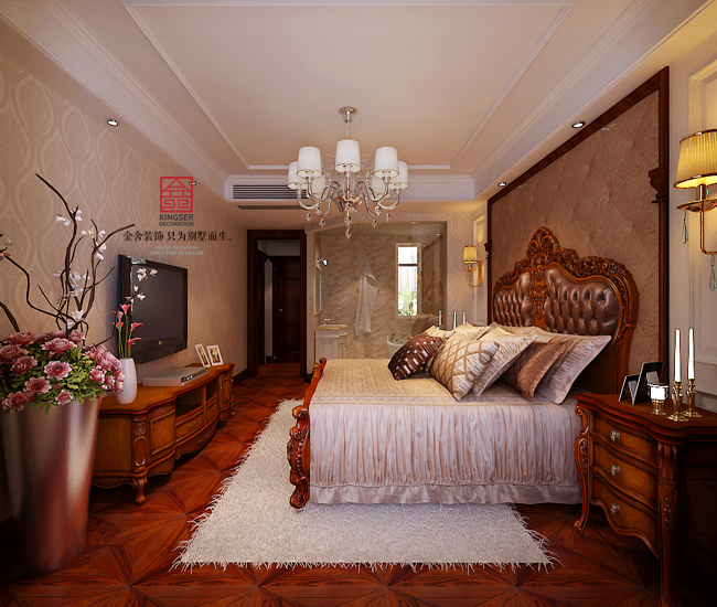 简约 欧式 四居室 金舍装饰 石家庄装饰 国际城 卧室图片来自Kingser_设计在典雅情怀的分享