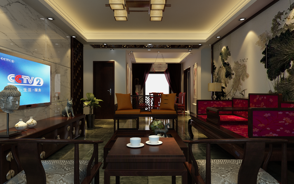 中式风格 中式装修 别墅装修 凤凰城 客厅图片来自别墅装修设计--Hy在中式风格凤凰城的分享