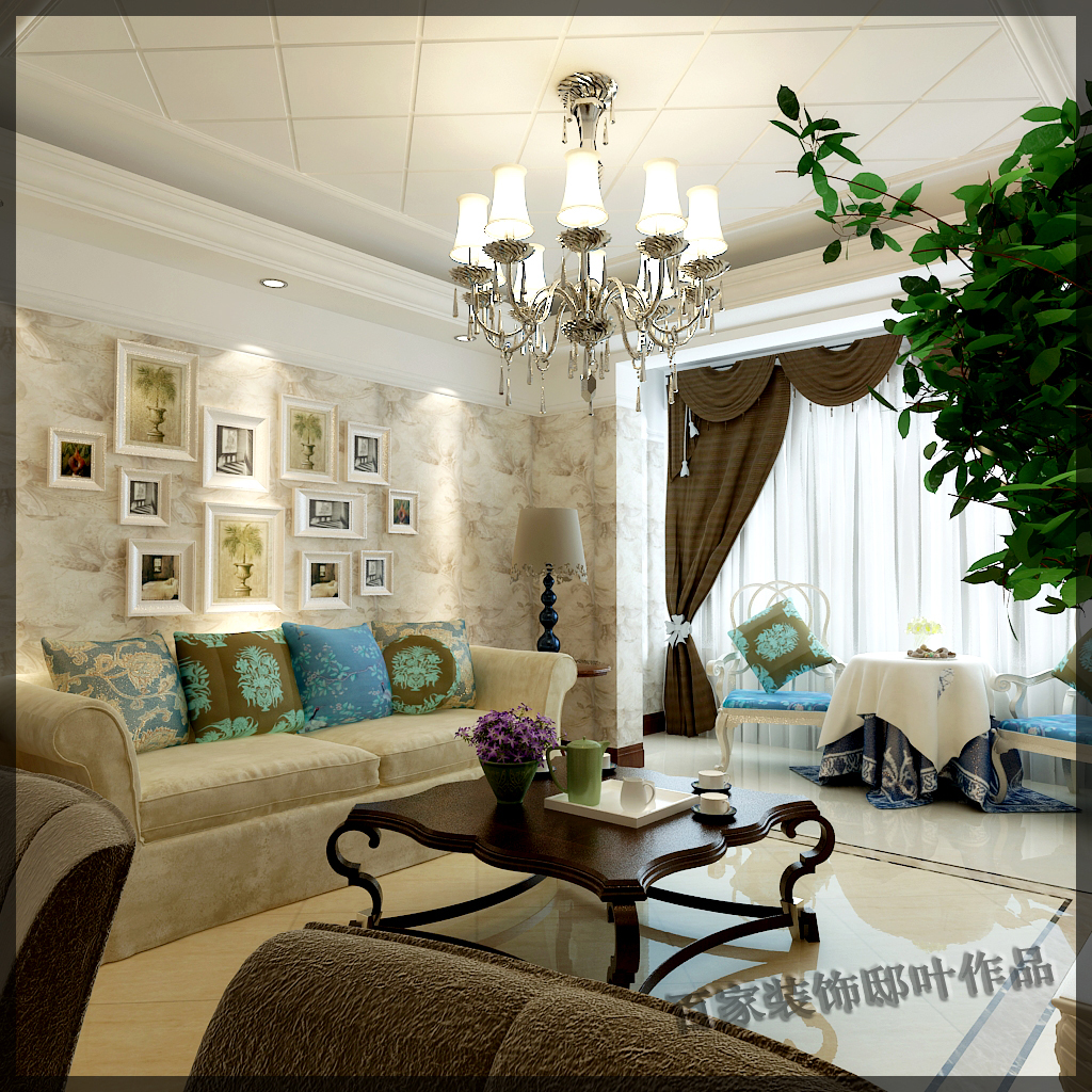 大包 欧式 客厅图片来自百家装饰杨乐乐在碧桂园的分享