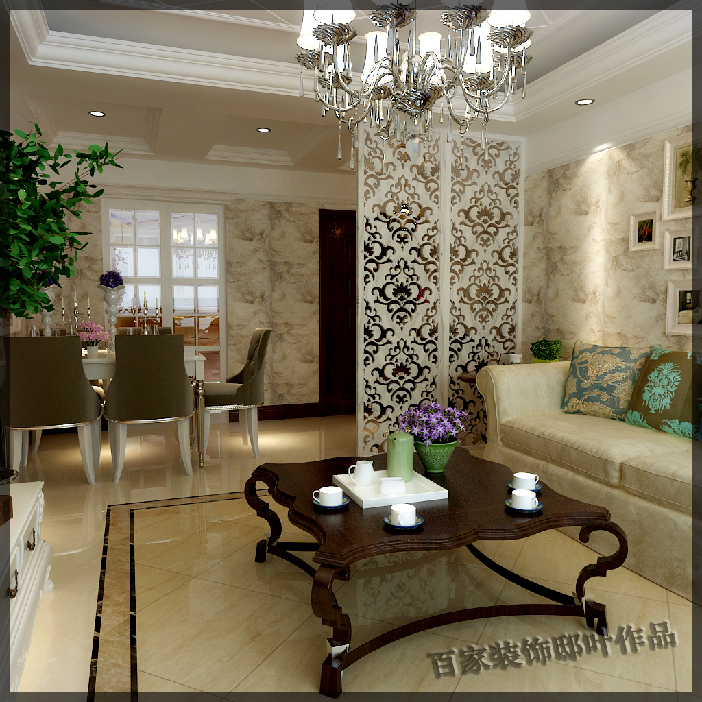 大包 欧式 客厅图片来自百家装饰杨乐乐在碧桂园的分享