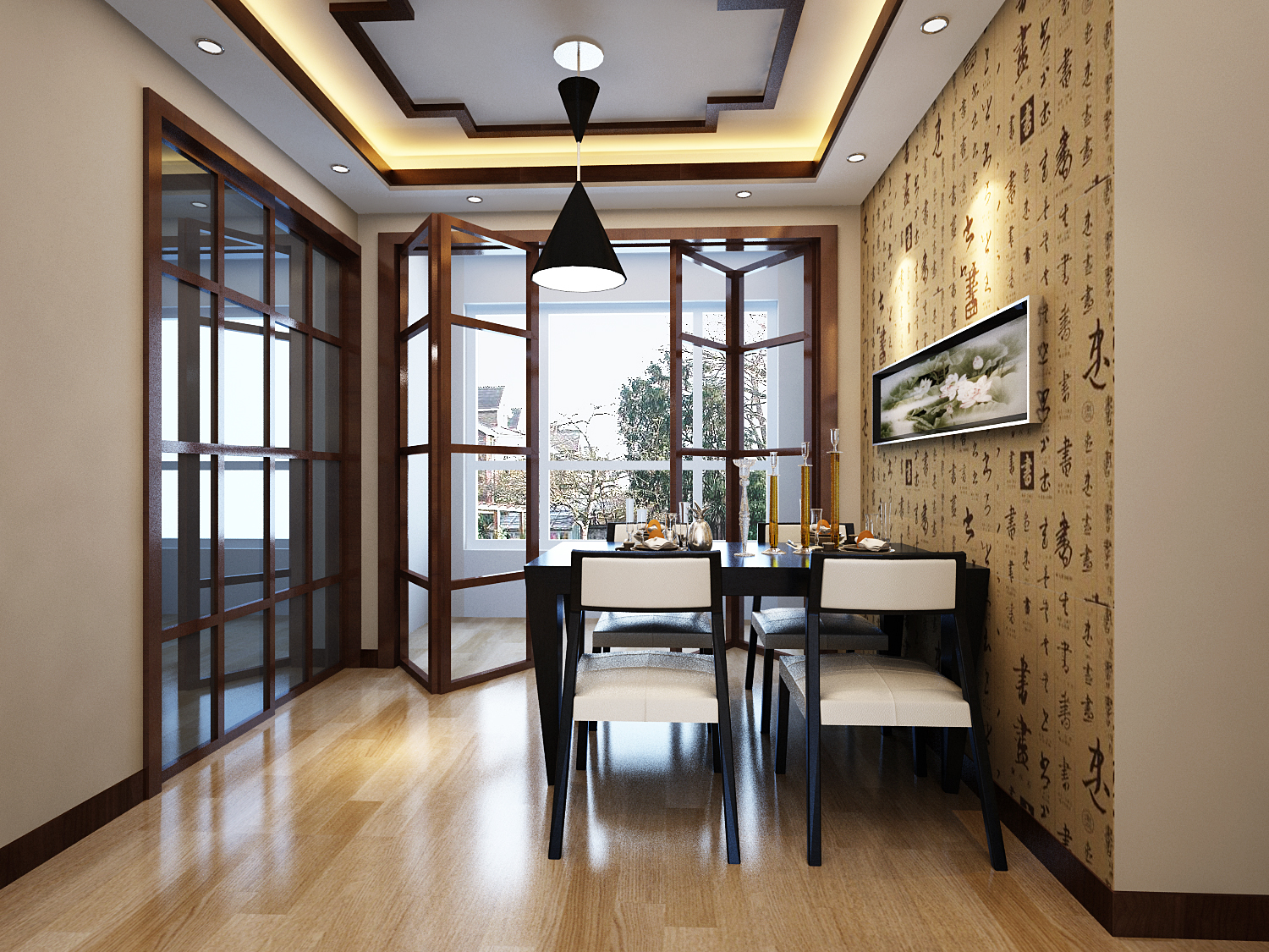 中式风格 三居 收纳 学区房 餐厅图片来自装饰装修-18818806853在最具有韵味和典雅的新中式的分享