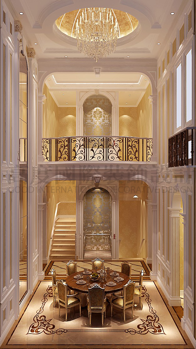 法式 中海尚湖世 别墅 楼梯图片来自沙漠雪雨在中海尚湖世家 法式独栋的分享