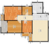 升龙天汇广场89平方三室两厅户型图。