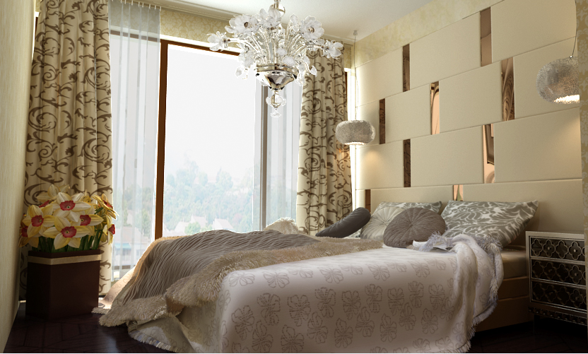 欧式 简约 二居 卧室图片来自沈阳新饰家装饰在【现代简约】沿湖城65平案例图的分享
