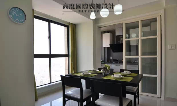 简约 现代 装修效果图 装饰设计 三居 餐厅图片来自高度国际装饰宋增会在96平米 现代简约就是这么大气！的分享