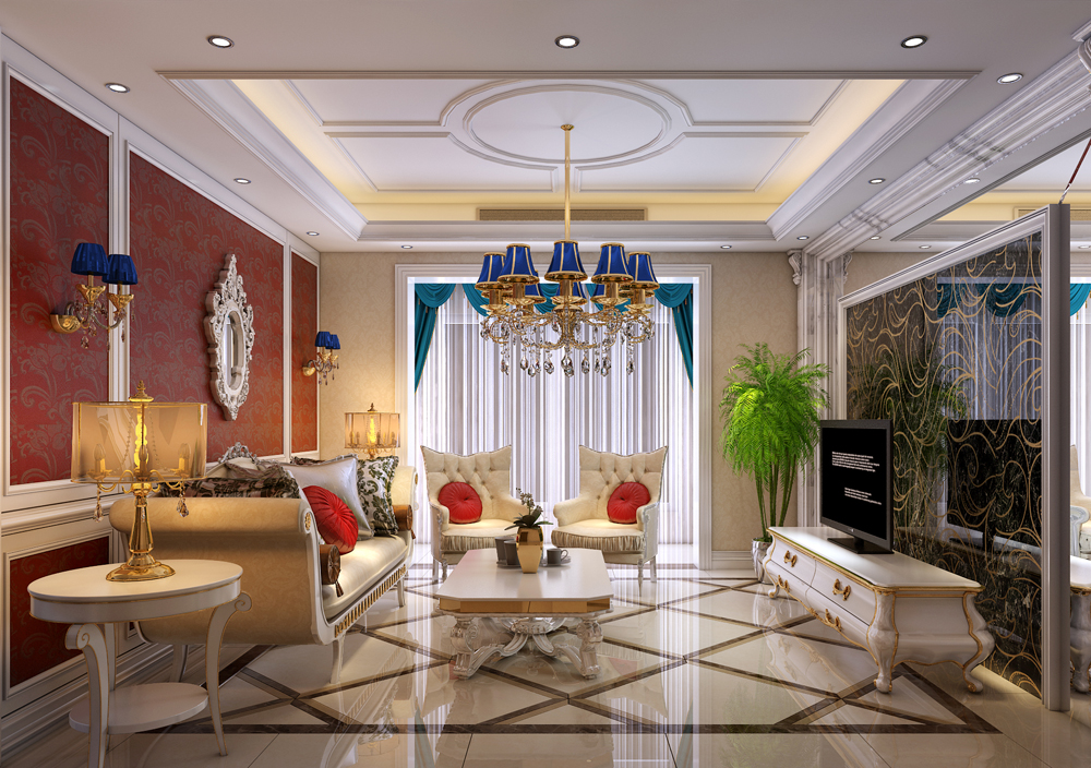 欧式 复式阁楼 客厅图片来自百家装饰杨乐乐在浦江苑御景湾的分享