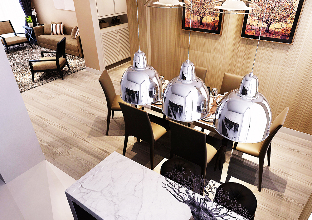 三居 全包 餐厅图片来自百家装饰杨乐乐在朗香邸的分享