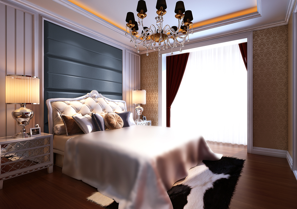 欧式 三居 卧室图片来自百家装饰杨乐乐在城建北尚的分享