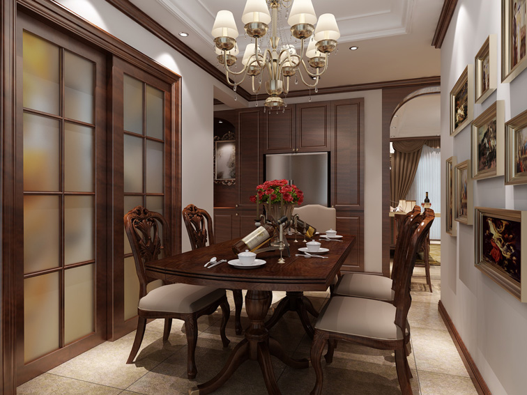 刘杨 刘杨成 餐厅图片来自交换空间刘杨成室内设计师在120平美式经典风的分享